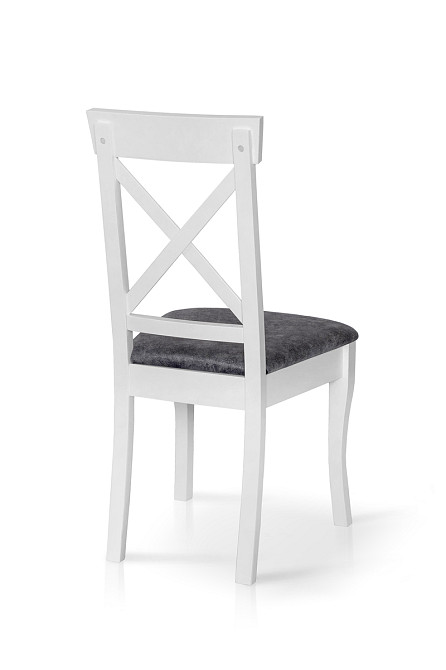 Стілець СКАНДІ, білий/сіра тканина Київ - фото 2