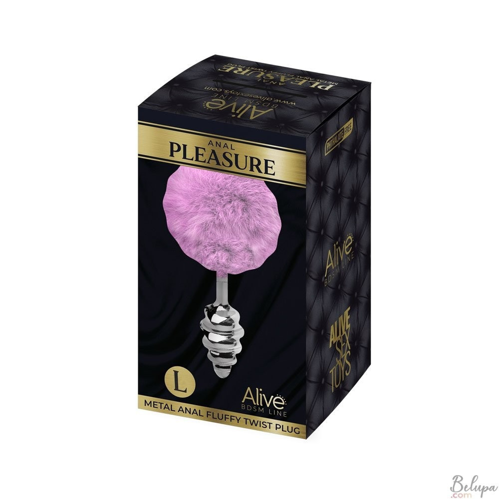 Анальная пробка Alive Anal Pleasure с светло-фиолетовым хвостиком, L Sex Aura Киев - изображение 4