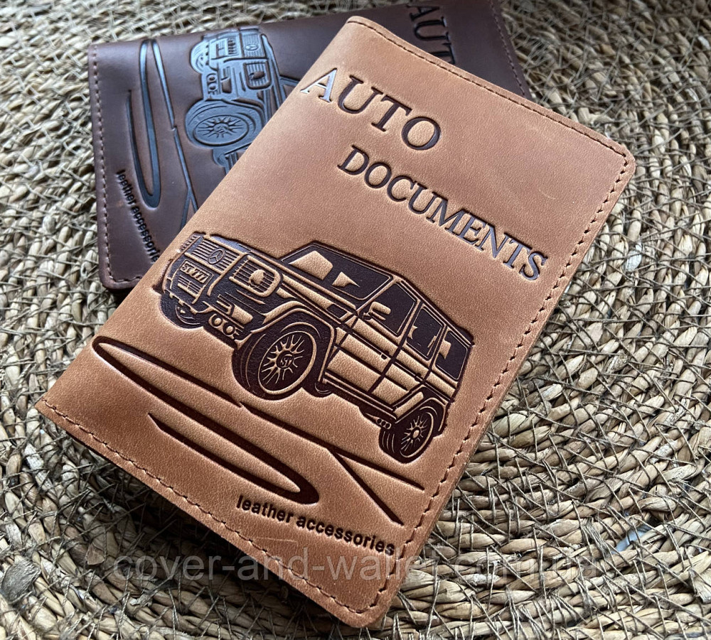 Універсальна шкіряна обкладинка для водійських прав жовтого кольору ST Leather Київ - фото 1