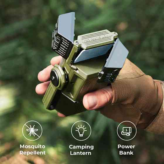 Фумігатор-ліхтар-powerbank кемпінговий Flextail Evo Repel, чорний Киев