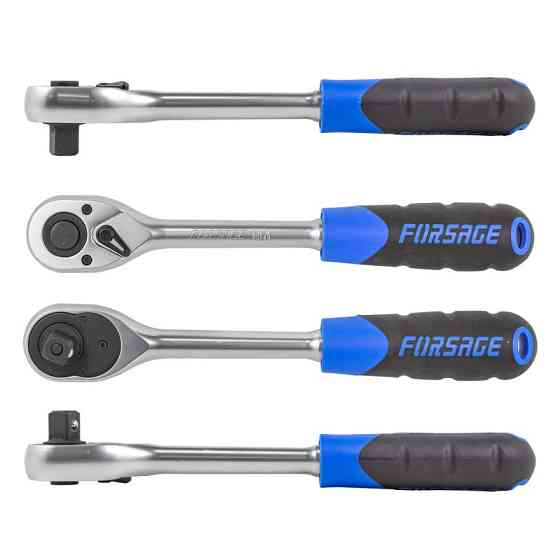 Трещотка реверсивная с резиновой ручкой 1/2