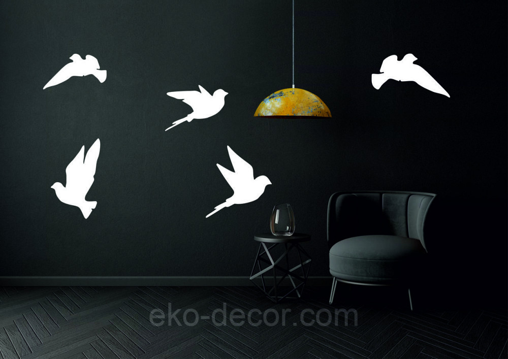 Декоративное настенное Панно «Птичка» Декор на стену(цена за 1шт) 20*18 см, Белый Киев - изображение 7