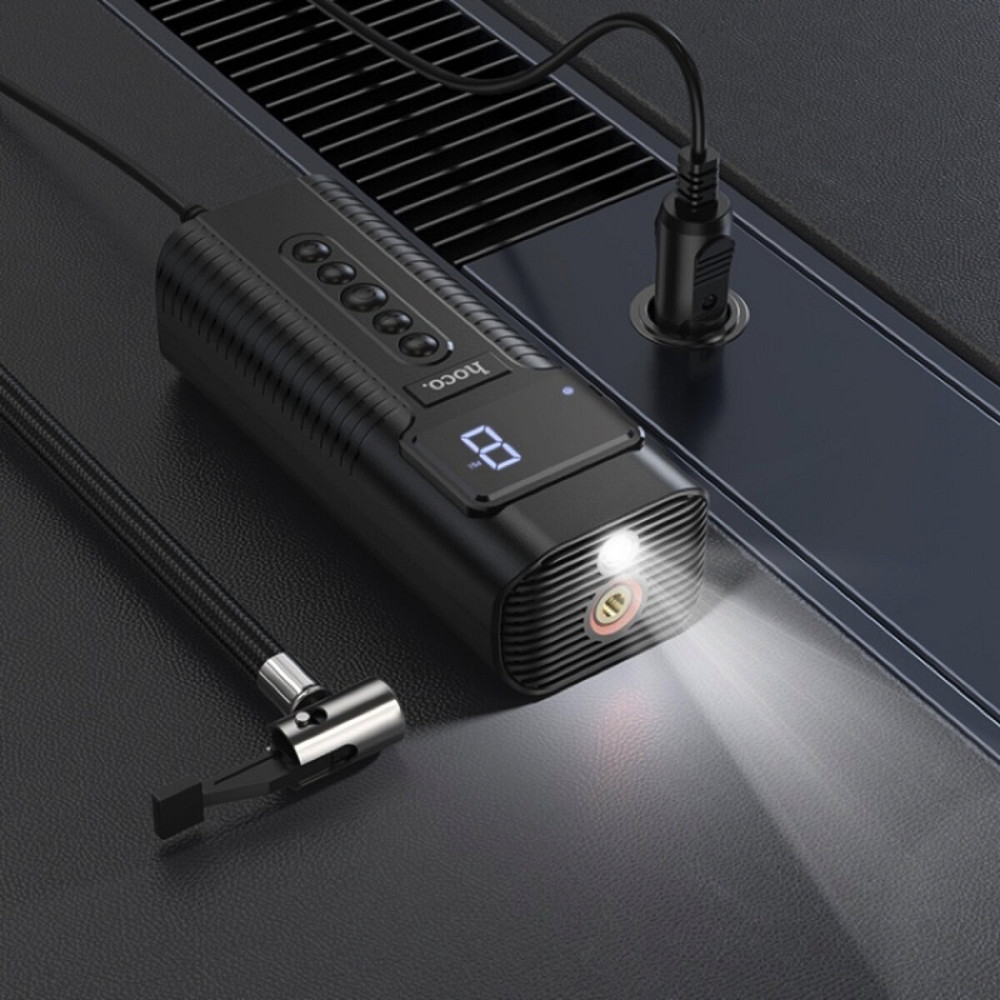 Автомобільний насос HOCO PH55 Roys smart car air pump Black Киев - изображение 4