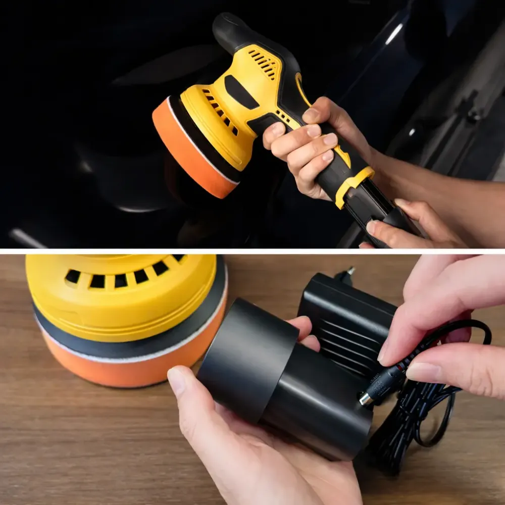 Аккумуляторная полировальная машинка 2 АКБ 1250W 12V с набором насадок Коломия - фото 4