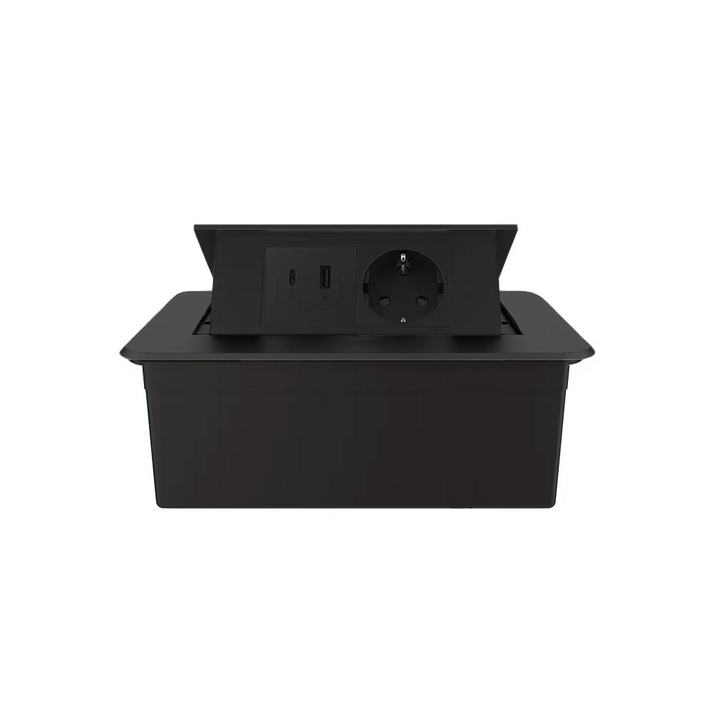 LIVOLO Меблева розетка LIVOLO чорна, вбудована у стільницю, з USB-A і USB Type-C 36 Вт, висувна Коломия - фото 5