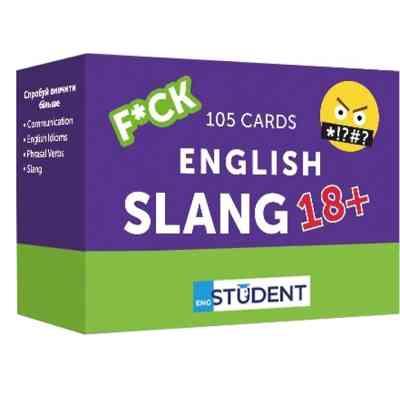 Обучающий набор English Student Карточки для изучения английского языка Slang 18+, украинский (591225982) Винница
