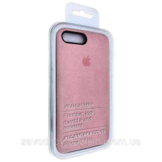 IPhone 7 8 Plus Шкіряний чохол Alcantara (pink) Одеса