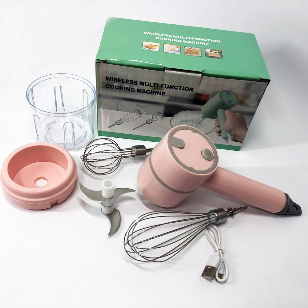 Ручной беспроводной миксер-измельчитель 2 в 1. Цвет: розовый OP-36 Львов - изображение 7