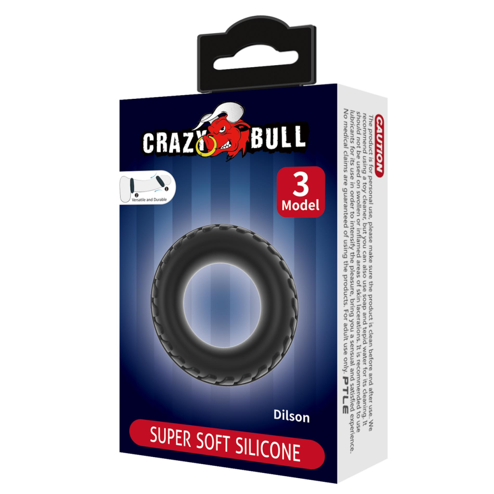 Ерекційне кільце Crazy Bull №3 - Dilson super soft silicone, BI-210353 Sex Aura Київ - фото 7