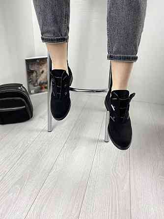 Черевики жіночі MENGTING чорні еко-замша 38р. 40р. (1187-3) Коломыя