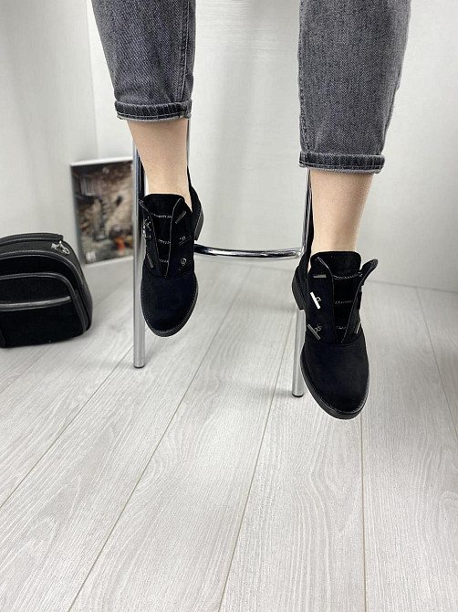 Черевики жіночі MENGTING чорні еко-замша 38р. 40р. (1187-3) Коломыя - изображение 4