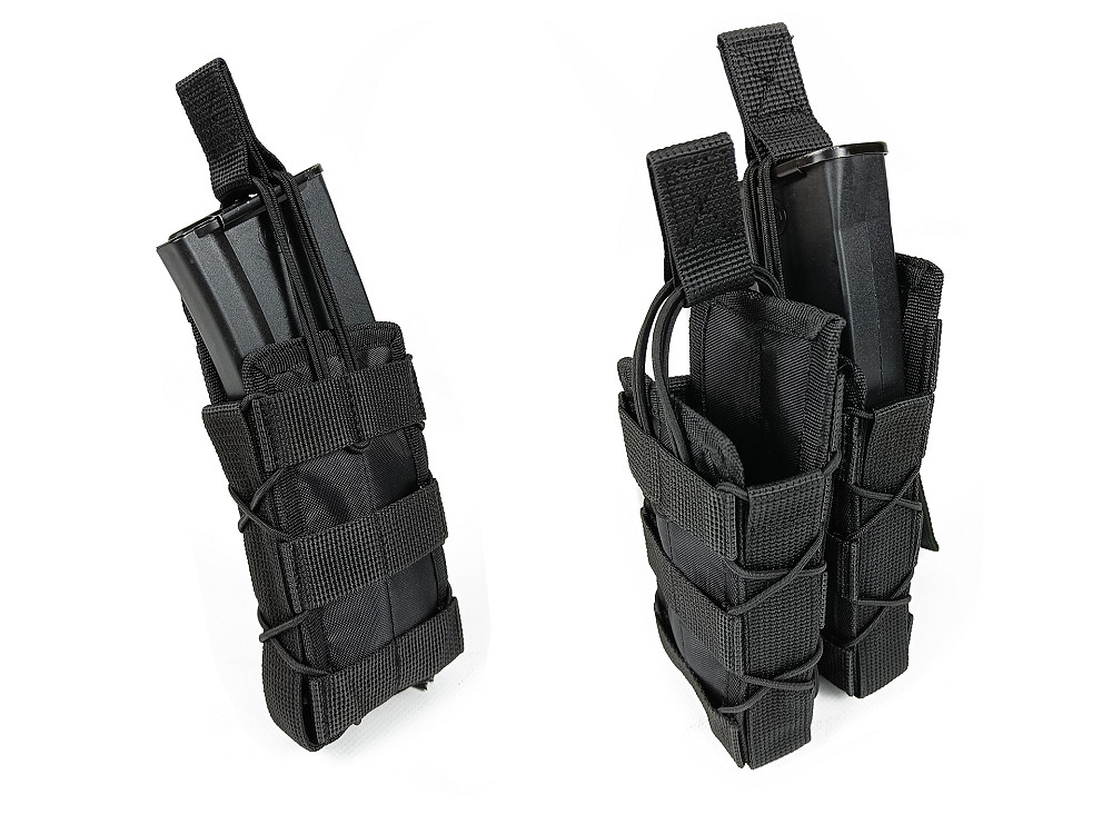 Підсумок під магазин АК/РПК одинарний відкритий чорний (MOLLE, підсумок на розгрузку, жилет, РПС) Коломия - фото 6