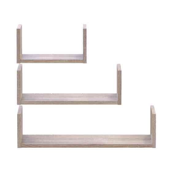 Комплект полиць Doros Філ Дуб Сонома 3 шт. 30/45/60х15х15 DRS-011648 Львів