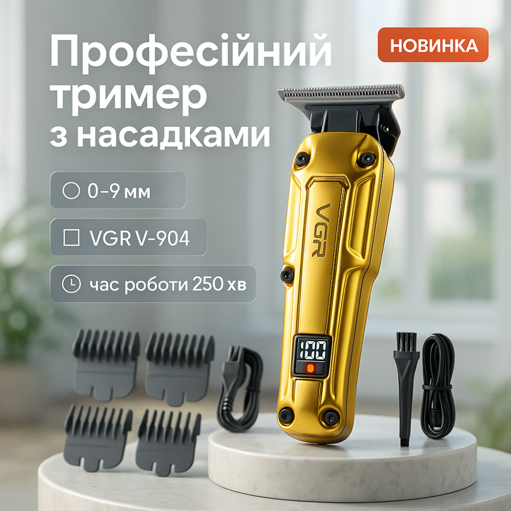 Машинка для стрижки волос прочная VGR, Машинка для стрижки с насадками без провода IW-57 Львов - изображение 20