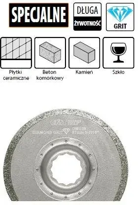 CMT 25 szt. Brzeszczotów promieniowych 87mm z nasypem diamentowym o podwyższonej żywotności uchwytem Fein SuperCut i Festool Київ - фото 1