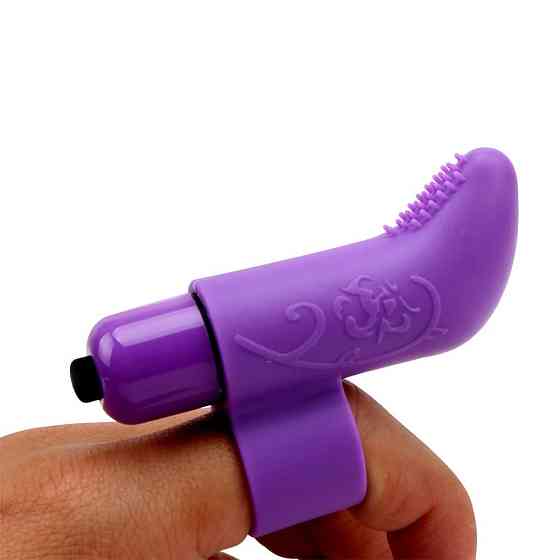 Вибратор для клитора на палец Chisa Mis Sweet Finger Vibe с рельефом, фиолетовый Sex Aura Киев