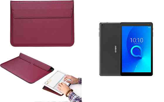 Чохол-конверт VitoCase для Alcatel 1T 10 (8082) 10.1, з функцією підставки для планшета Бордовий Київ