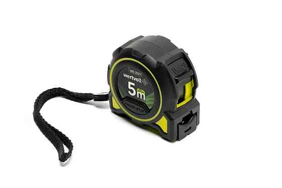 WERTVOLL Рулетка WERTVOLL 5 м×27 мм фіксатор полотна кнопка STOP покриття TPR нейлонове покритт Киев