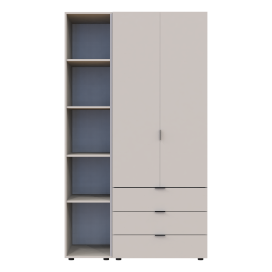 Комплект шкафов для одежды Doros Гелар (2 шт.) 115,7х49,5х203,4 см Кашемир (DRS-011248) Львов