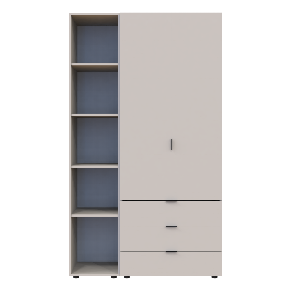 Комплект шкафов для одежды Doros Гелар (2 шт.) 115,7х49,5х203,4 см Кашемир (DRS-011248) Львов - изображение 1