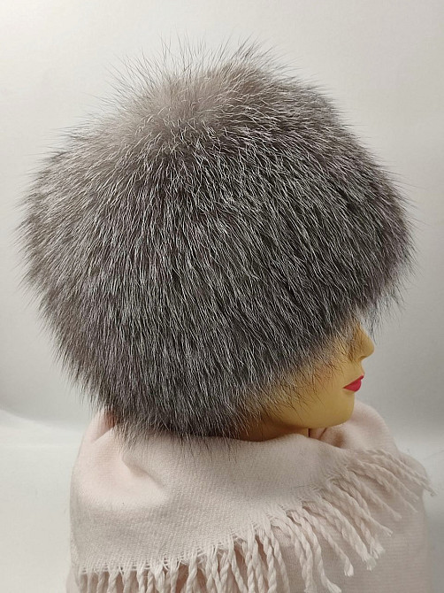 Шапка меховая женская кубанка Хейли Серый Харьков - изображение 4