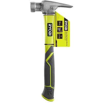 Молоток Ryobi RH16FSS, 450г, рукоятка зі скловолокна, цвяходер, магнітний тримач (5132005333) Вінниця