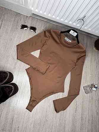 Жіночий базовий боді з довгим рукавом мікродайвінг. Мокко, 42/44 Одеса