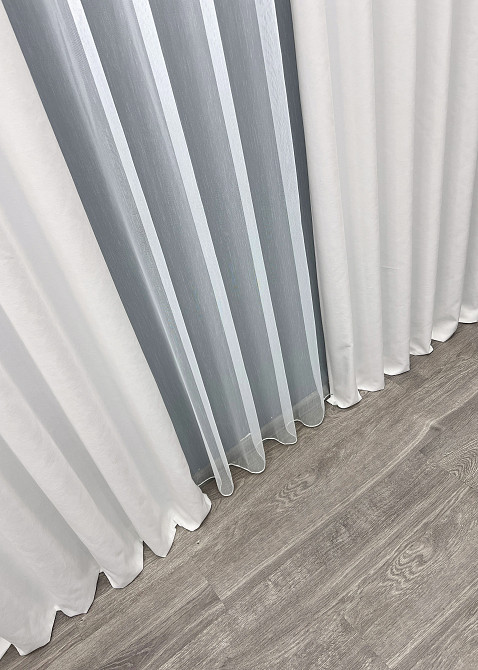 Шторная ткань микровелюр Petek YL цвет белый 2021ш Киев - изображение 5