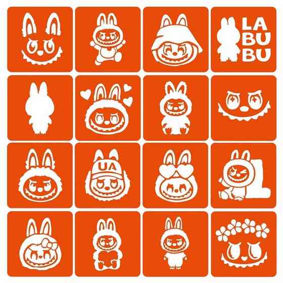 Набор трафаретов для био-тату 