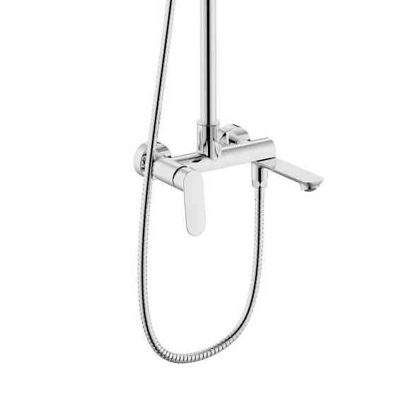 Душевая система из латуни Qtap Evia на три потребителя (с изливом) QTEVI111CRM47583 Chrome Харьков