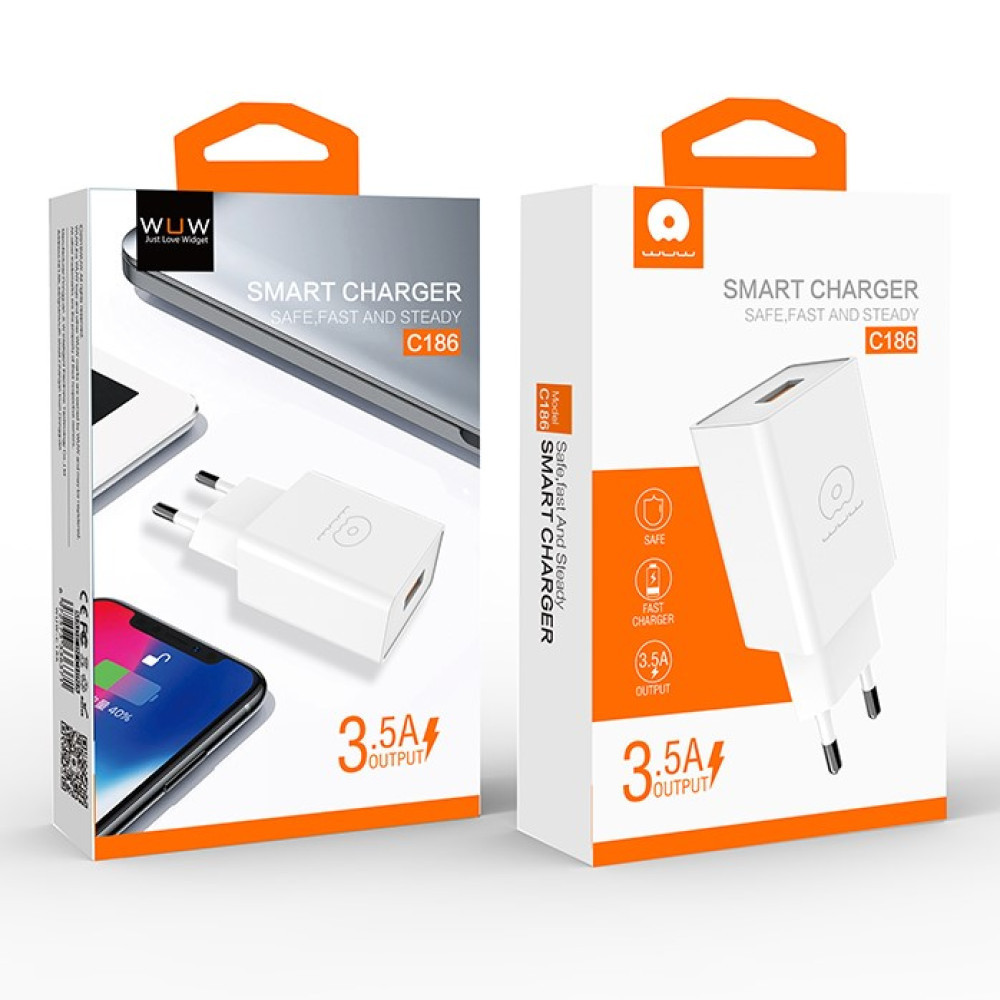 Сетевое зарядное устройство WUW-C186 Single USB charger Одесса - изображение 2