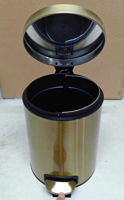 Відро для сміття з плавним закриттям кругле Mixxus Ellipse-TC0205 Brushed Gold 5л (колір матове золото) (MI8400)   ( 27406 ) Харків - фото 6