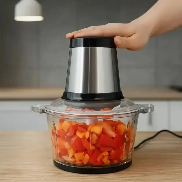 Кухонный измельчитель KB-2009 со стеклянной чашей 2 л, 800 Вт, для мяса, овощей и льда Одесса - изображение 3