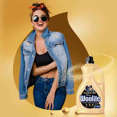 Гель для стирки Woolite Для черных, темных и джинсовых тканей С кератином 2.7 л (5900627090482) Винница