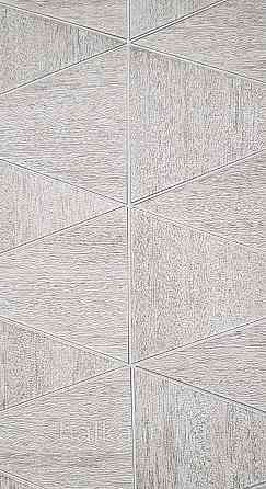 Шпалери вінілові на флізеліні Marburg Travertino 1.06х10 фігури трикутники смуги структурні коричневі 3д Київ