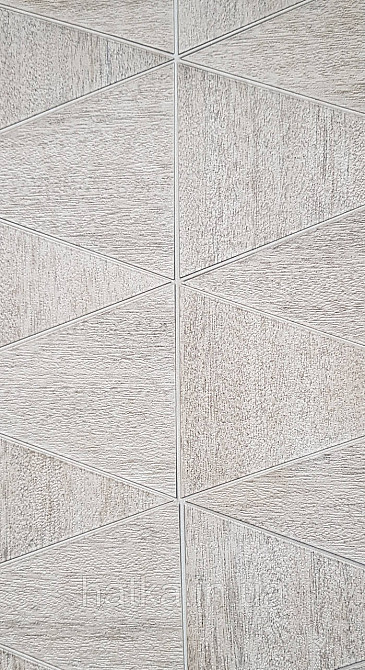 Шпалери вінілові на флізеліні Marburg Travertino 1.06х10 фігури трикутники смуги структурні коричневі 3д Київ - фото 2