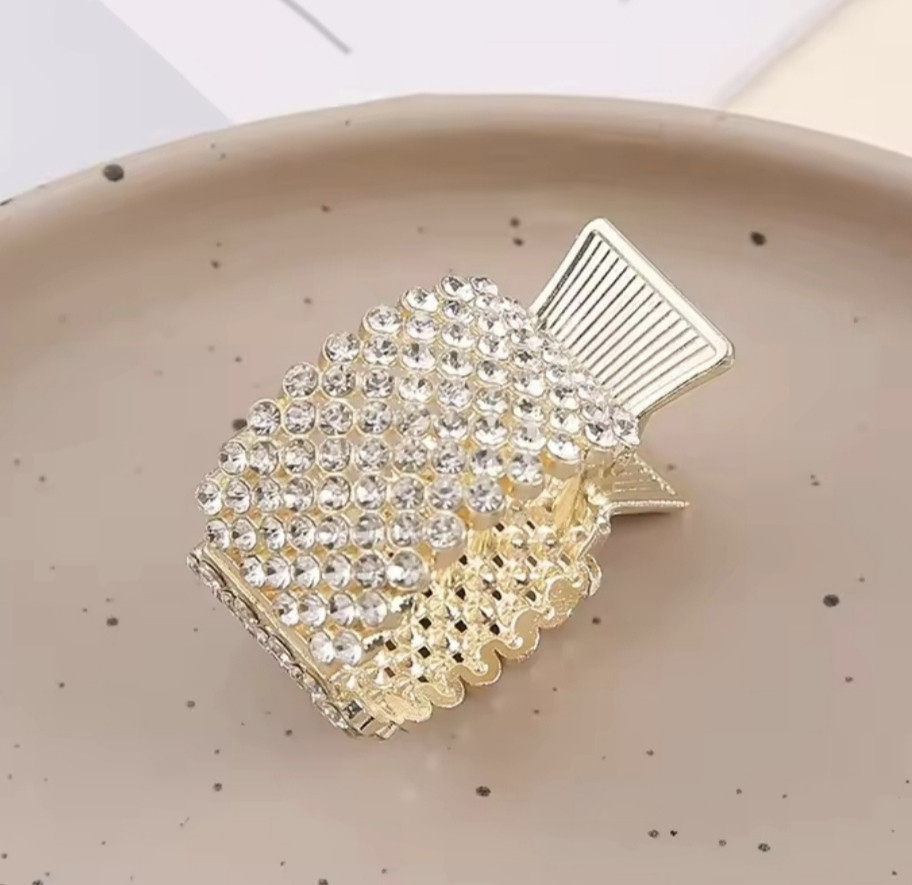 Затискач для волосся Золотистий Сміла - фото 1