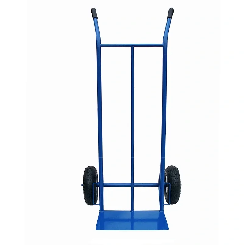 Складская тележка ТЛН-260КНД двухколесная, грузовая ручная, стальная, надувные колеса Ø260 мм Харьков - изображение 2