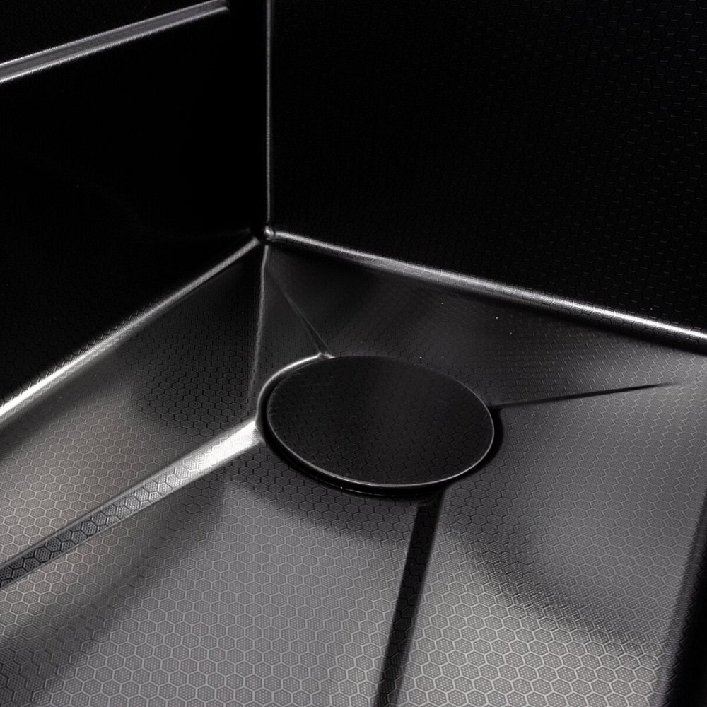 Мийка кухонна PVD чорна Valeso Handmade "Водоспад" (ДЕКОР) 75х45DF Коломия - фото 3