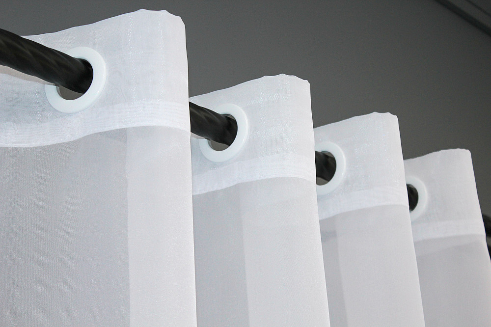 Тюль на люверсах VR-Textil н101 Шифон однотонний Білий 500х250 см (47-005) Київ - фото 8
