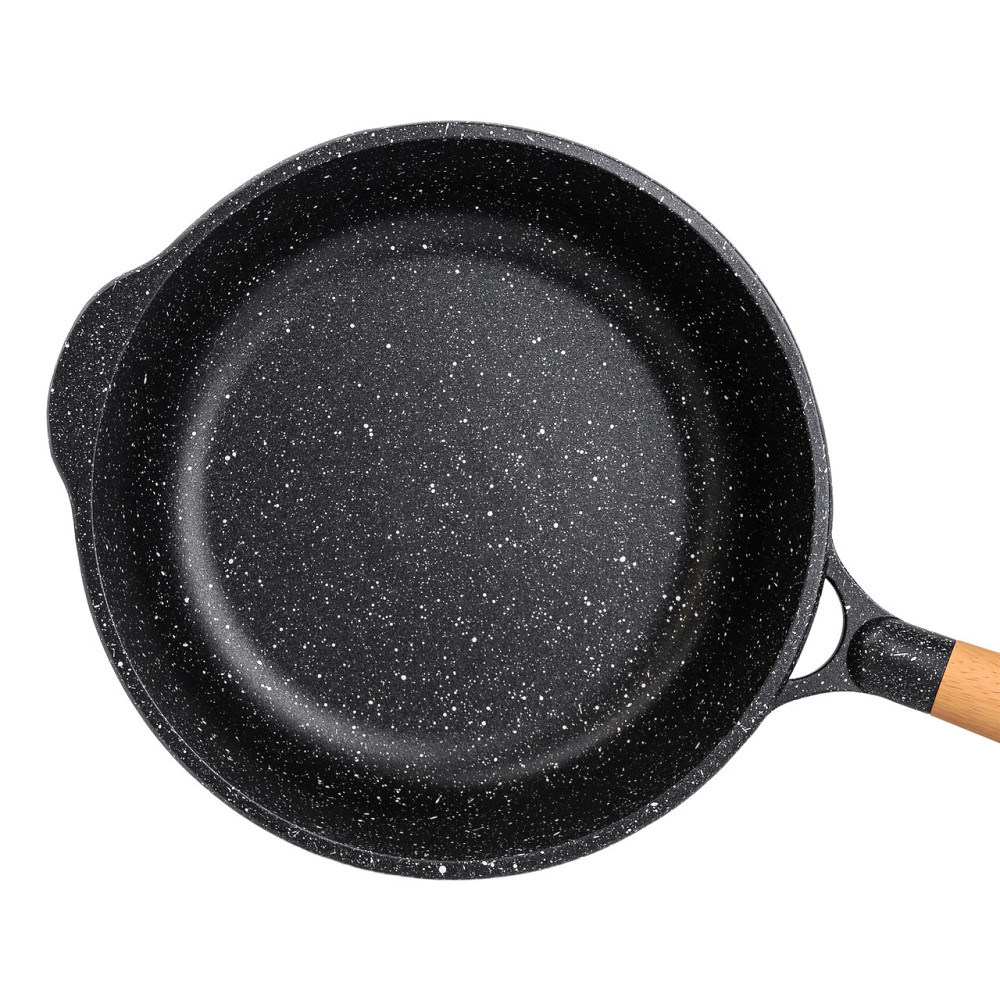 Алюмінієвий сотейник 4,3 л мармуровий з антипригарним покриттям Ø 28 см чорний MGC HP-4-437B Коломия - фото 2