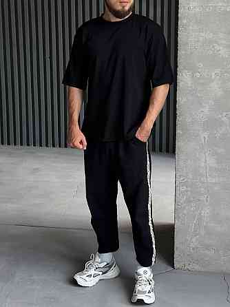 Футболка базова чоловіча оверсайз Чорний 48/52 Харків