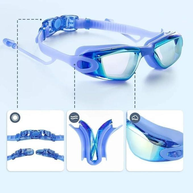 Синие очки для плавания с берушами и защитой от УФ Киев - изображение 5