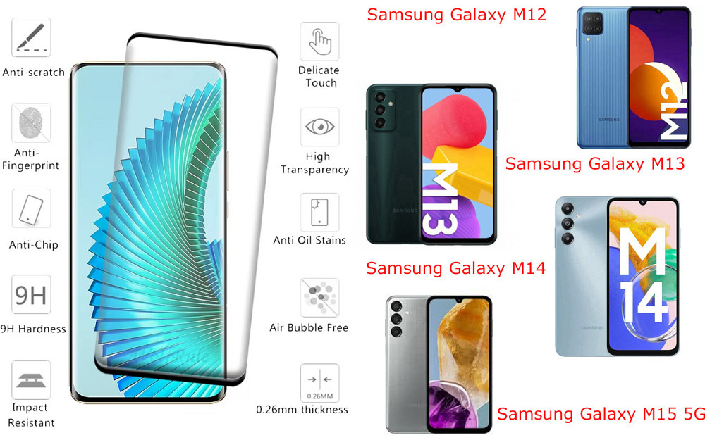 Захисне скло HyperGlass Pro для Samsung Galaxy M12, M13, M14, M15 5G – максимальна чутливість та захист Київ - фото 2