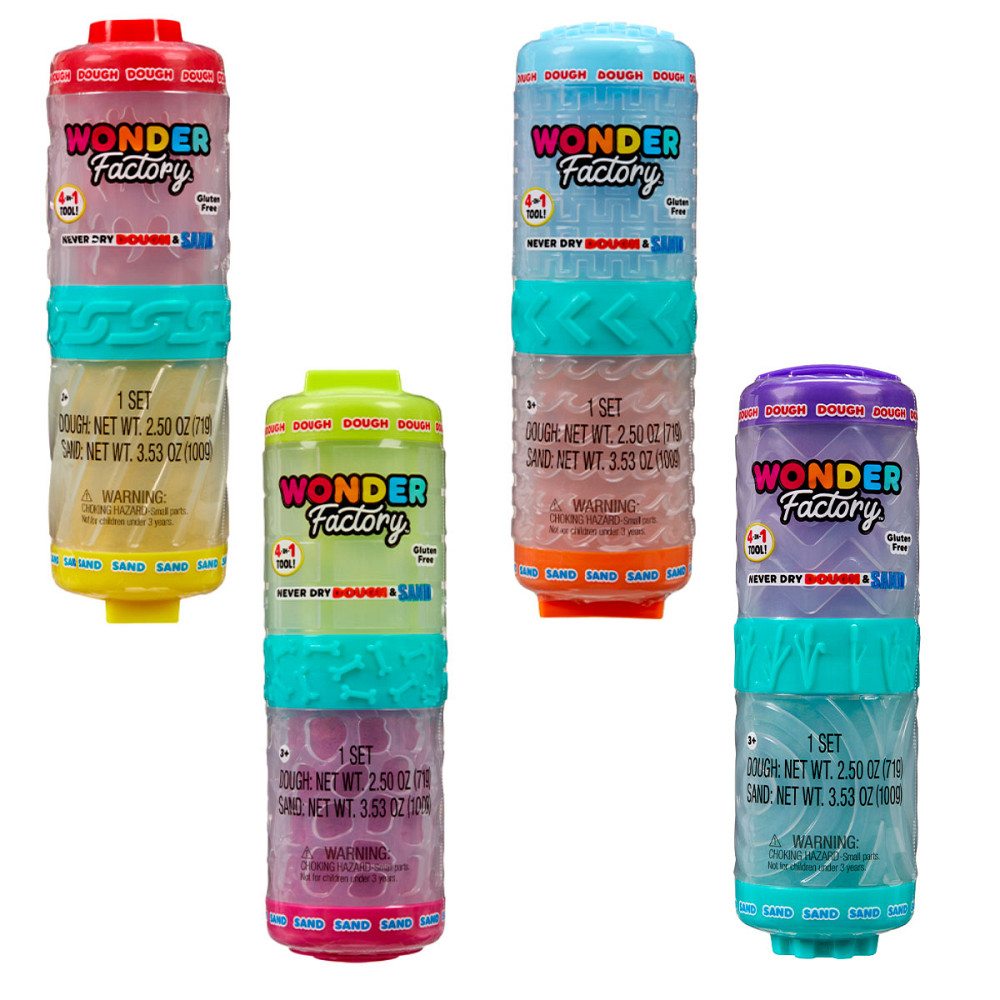 Набір для ліплення 2-В-1 Wonder Factory – Яскравий старт: маса для ліплення і пісок Дніпро - фото 2