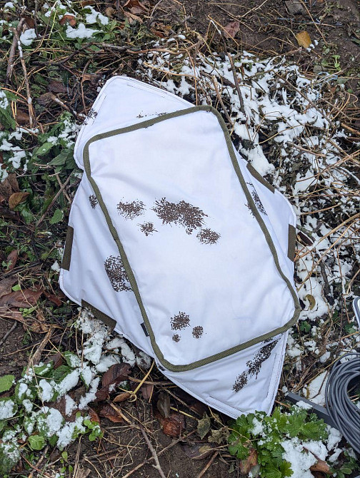 Чохол антитепловізор, захисний екран антидрон для Старлінк Starlink, тент анти-дрон ляпка білий Днепр - изображение 5