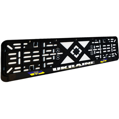 Рамка номерного знака Poputchik "UKRAINE" (24-261-IS) Вінниця - фото 3