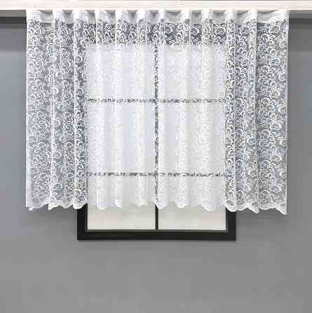 Коротка тюль, висотою 1,2м, жаккард колір білий 871т Київ