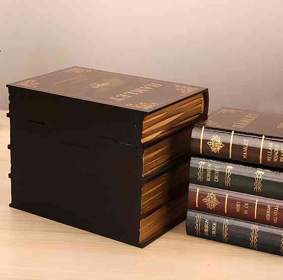 Книжковий тайник-шкатулка RESTEQ — оригінальне рішення для зберігання цінностей та прикраса інтер'єру Київ