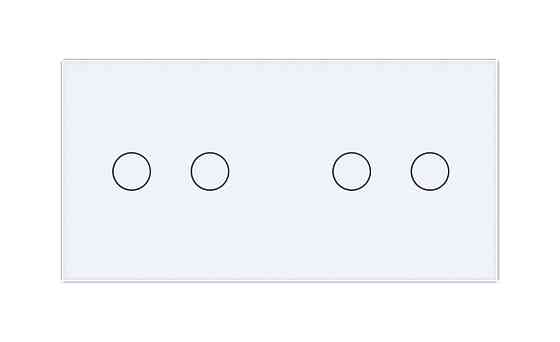 LIVOLO Розумний сенсорний прохідний/перехресний вимикач 4 сенсора (2-2) Livolo білий скло (VL-C Коломия